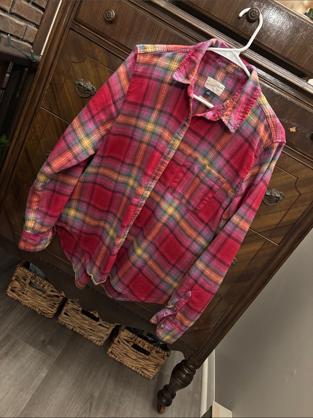 Universal Thread Red Plaid Lightweight Shirt Jacket